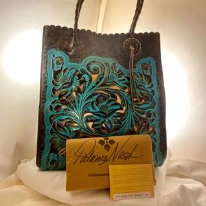 NWT Patricia Nash Cavo Tote Tooled Turquoise, $229